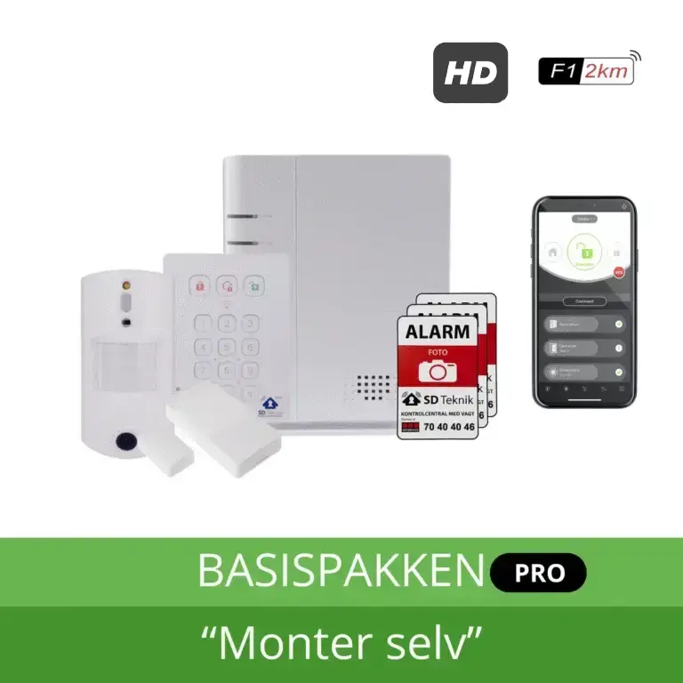 VESTA ALARM PRO HD Foto BasisPakke - Bedste alarmsystem uden abonnement - Techii.dk