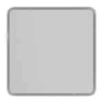 Grå enhed med logo på toppen