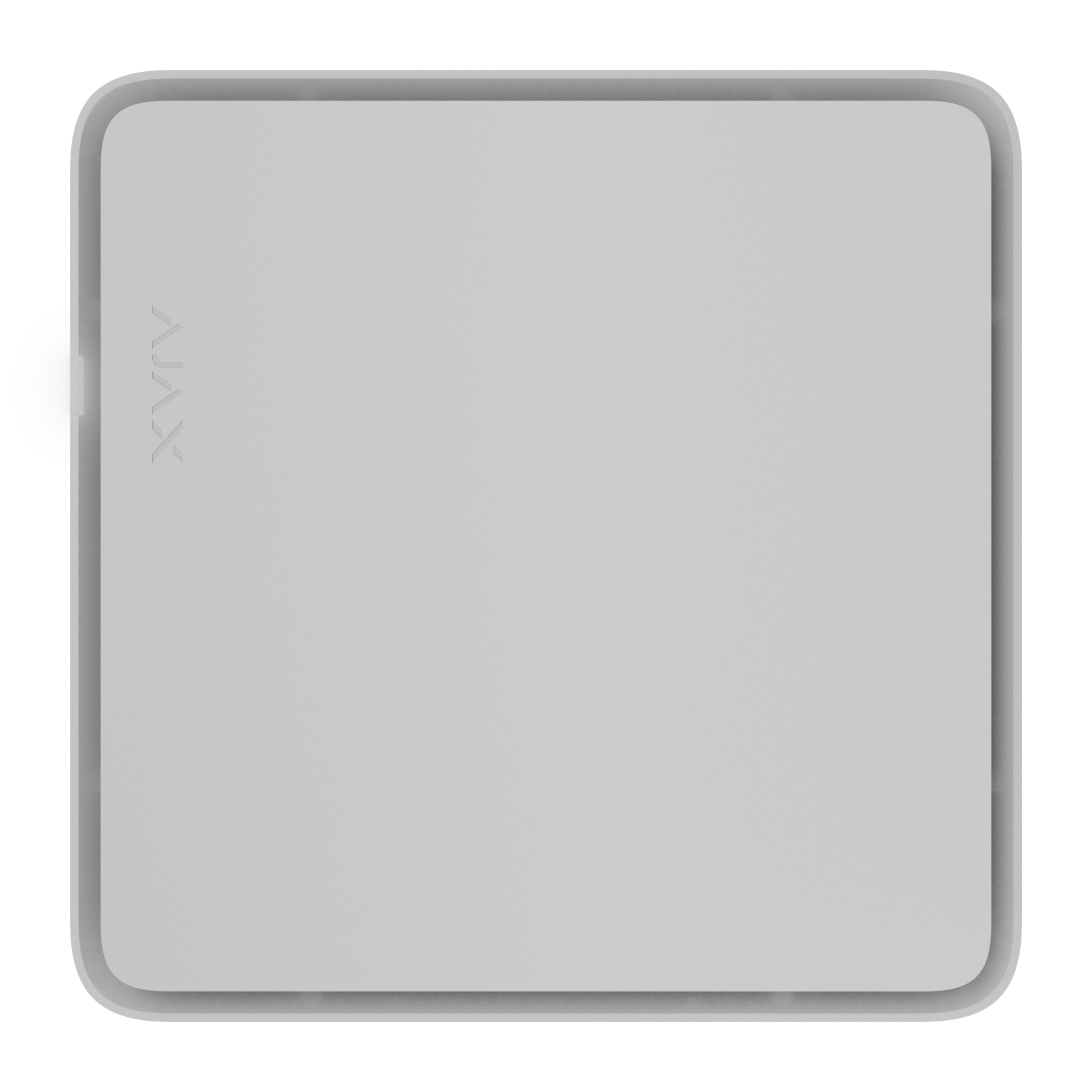 Grå enhed med logo på toppen